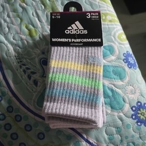 Adidas Women's Performance Aeroready 3 Pair Crew Socks